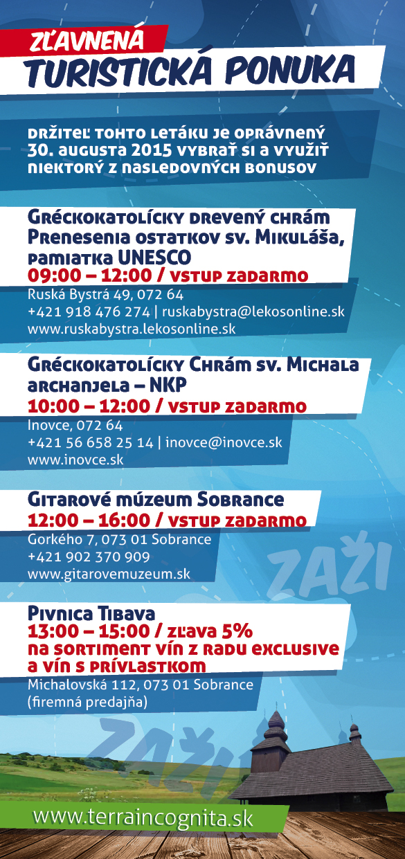 Zľavnená turistická ponuka