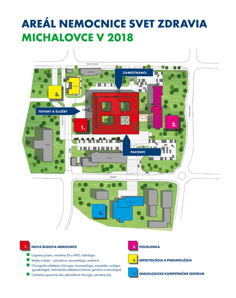 Mapa nemocnice novej generácie
